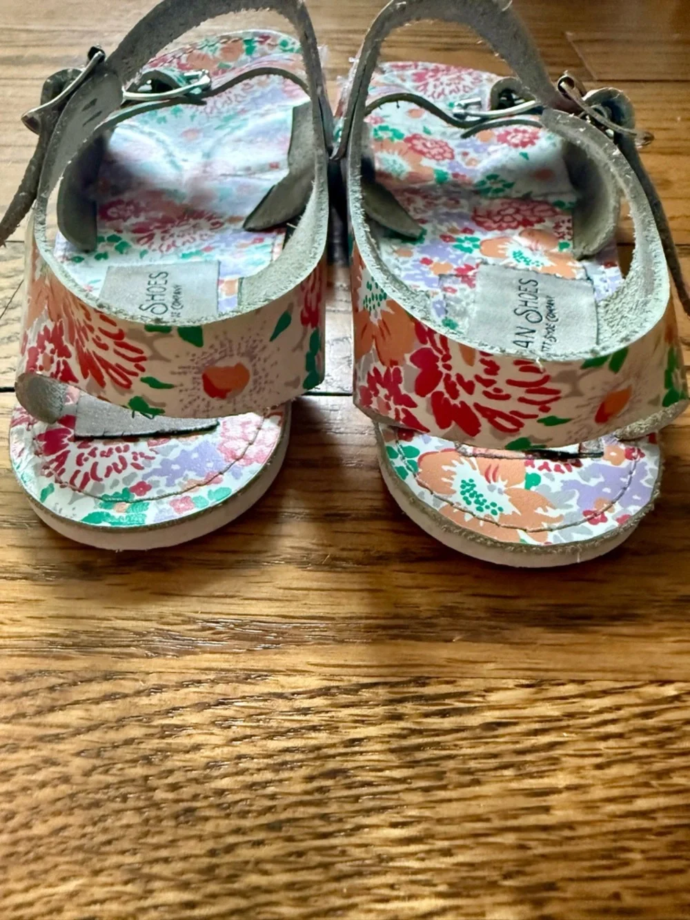 Zimmermann x Minnow Floral Kids Sandals Size 10 Peach Mint Lavender VGUC